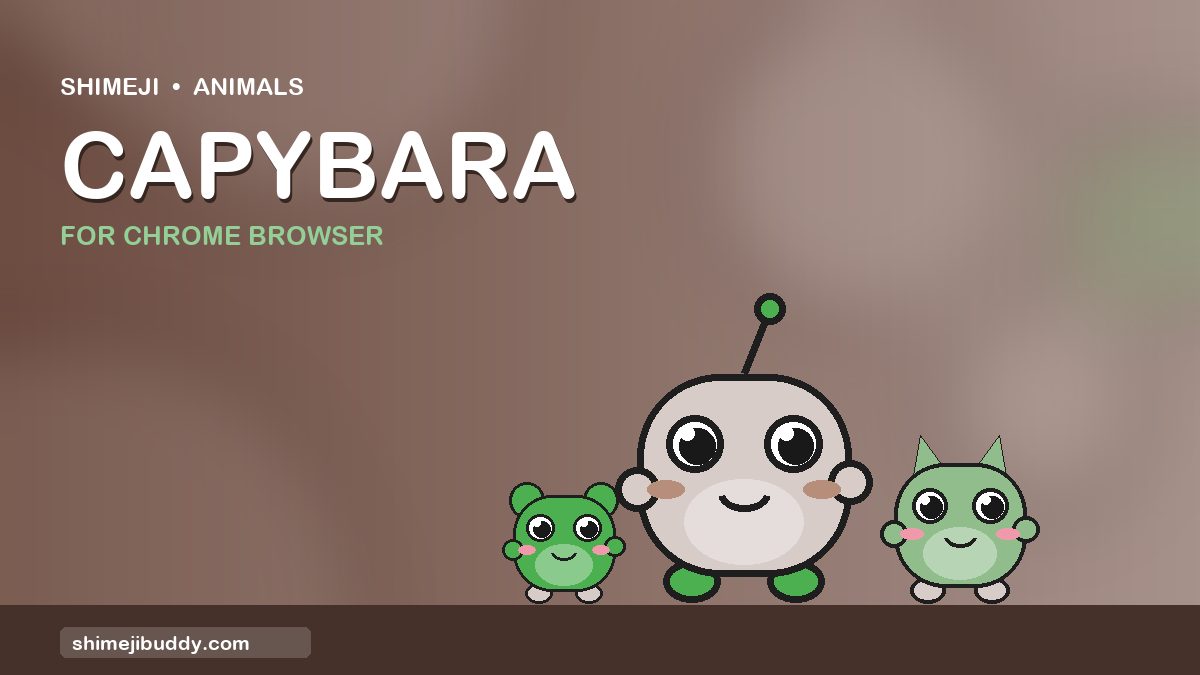Capybara Shimeji For Chrome Browser